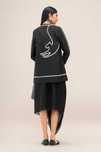 Ampm Vivia Faux Leather Outlined Jacket 