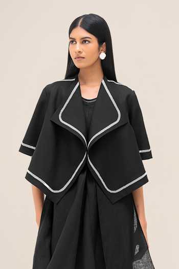 Ampm Finch Linen Oversized Lapel Jacket