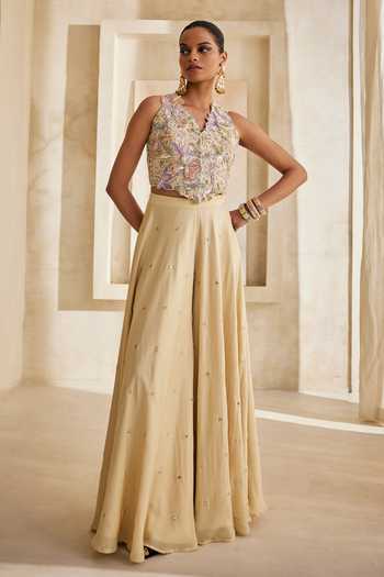 Anu Pellakuru Gulnaar Embroidered Waistcoat & Palazzo Set 