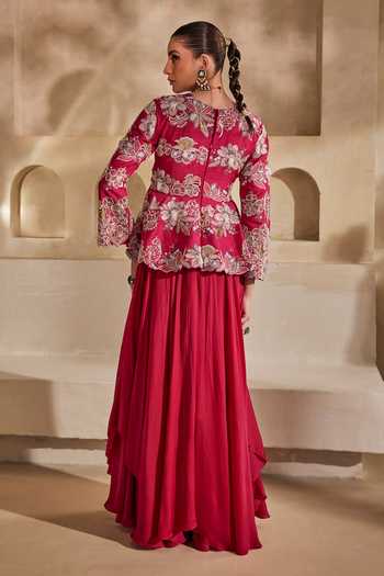 Anu Pellakuru Ruhani Embroidered Peplum Gown 