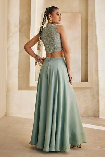 Anu Pellakuru Saaz Embroidered Waistcoat & Palazzo Set 