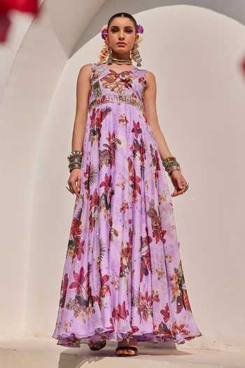 Anu Pellakuru Meher Floral Print Gown 