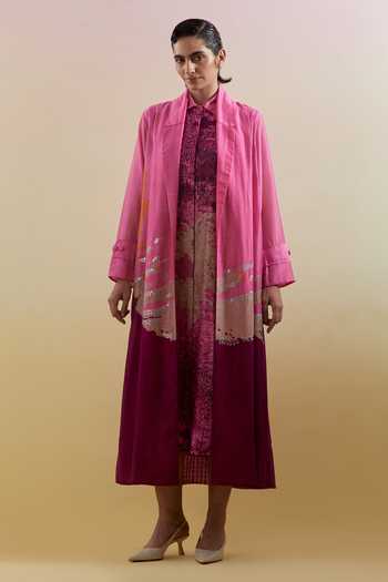 Clos Gliss Print Dress With Jacket 