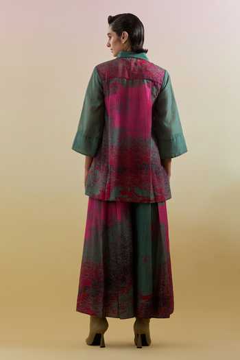 Clos Gliss Printed Shirt & Palazzo Set 