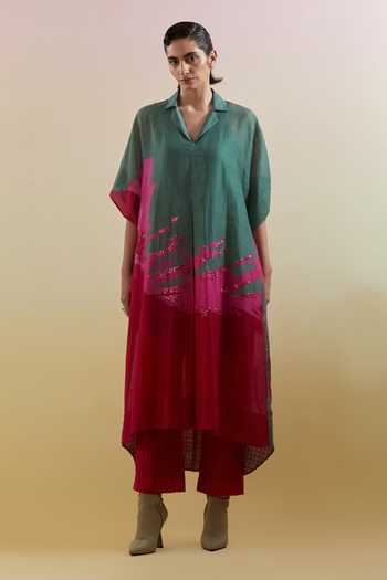 Clos Gliss Printed Shirt Tunic & Pant Set 