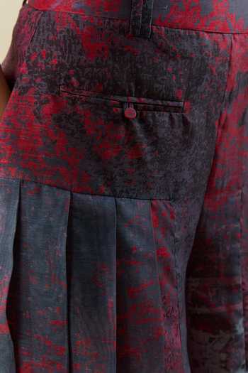 Clos_Pink Silk, Linen High , Open Gliss And Grey Jacket With Dress _at_Aza_Fashions