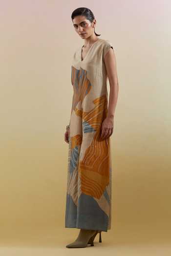Clos_Blue Abstract Print Jumpsuit _Online_at_Aza_Fashions