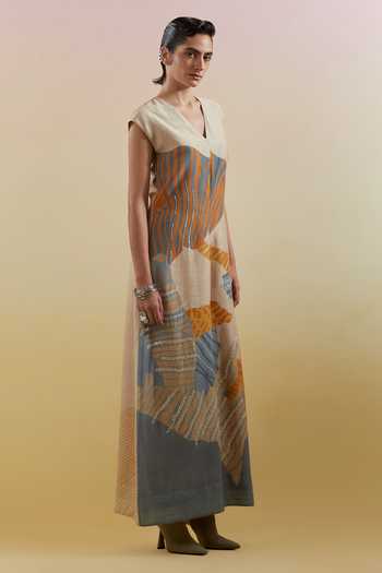 Buy_Clos_Blue Abstract Print Jumpsuit _Online_at_Aza_Fashions
