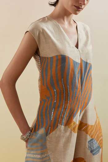 Shop_Clos_Blue Abstract Print Jumpsuit _Online_at_Aza_Fashions