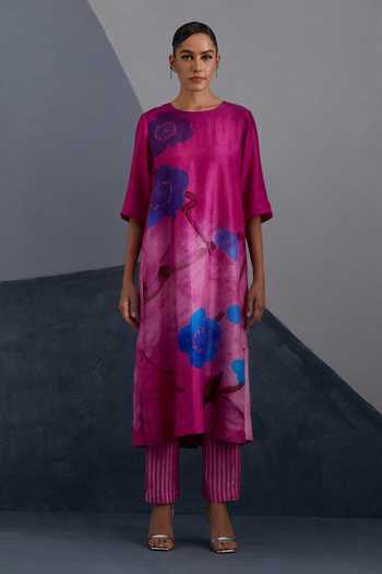 Clos Vineyard Print Kurta & Pant Set
