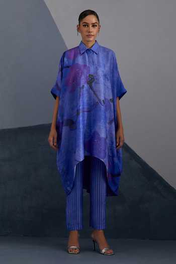 Clos Vineyard Print Kaftan With Pant 