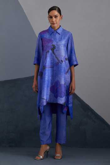 Clos Vineyard Cobalt Blue Kurta & Pant Set 