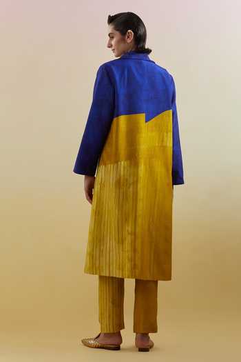 Clos Omen Azure & Amber Jacket Pant Set 