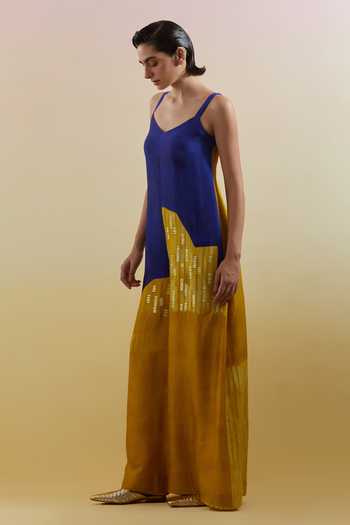 Clos_Blue Omen Azure And Amber Jumpsuit _Online_at_Aza_Fashions