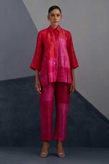Clos Omen Print Shirt & Pant Set 