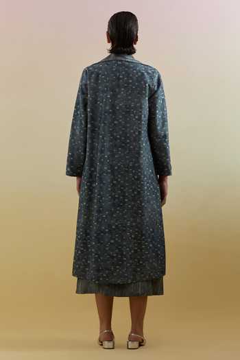 Clos Scribe Indigo & Slate Dress With Jacket 