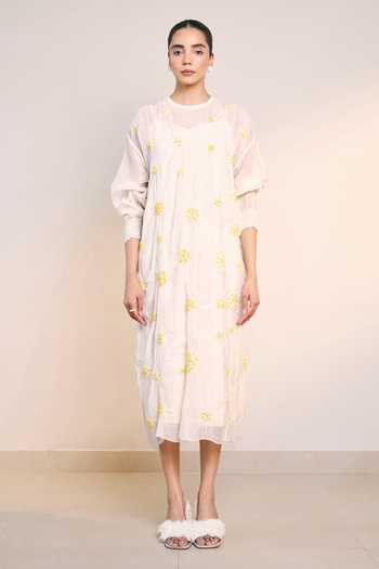 Ilk Off White Beam Dress 