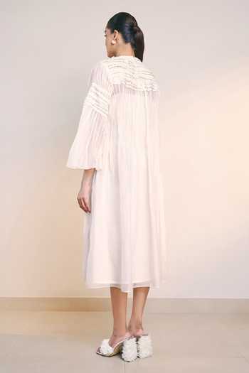 Ilk Off-White Fold Dress 
