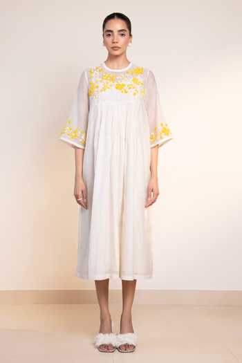 Ilk Off White Orchard Dress 