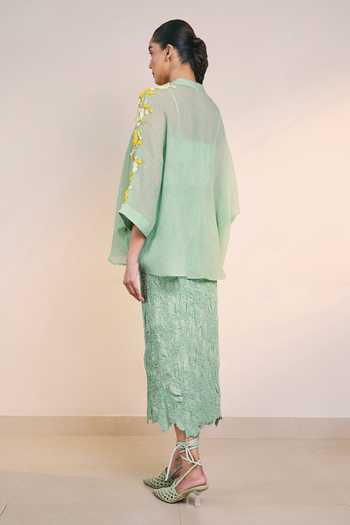 Ilk Sea Green Leafline Shirt 