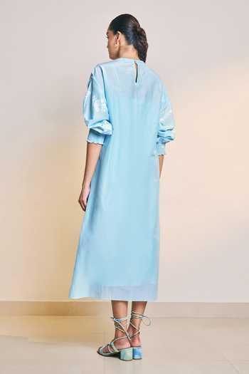 Ilk Ice Blue Column Dress 