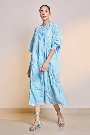 Ilk Ice Blue Column Dress 