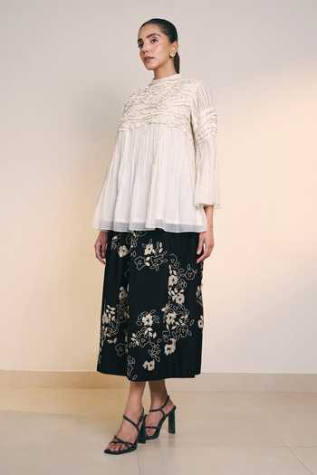 Ilk Off-White Fold Top 