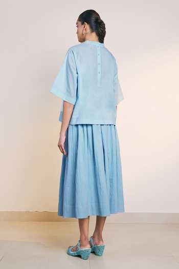 Ilk Ice Blue Datum Skirt 