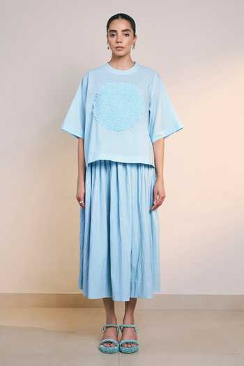 Ilk Ice Blue Datum Skirt 