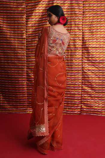 Label Earthen Roop Shringar Saree & Blouse Set 