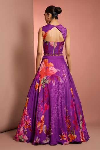 Neha Khullar Floral Bloom Print Lehenga Set 