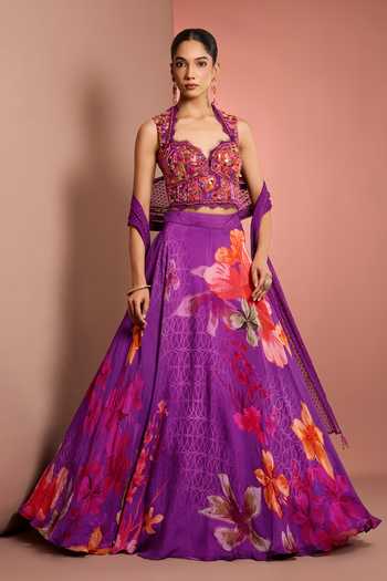 Neha Khullar Floral Bloom Print Lehenga Set 