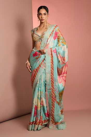 Neha Khullar Hand Embroidered Saree With Blouse 
