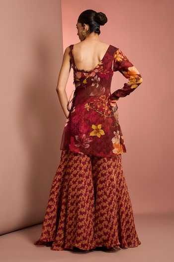 Neha Khullar Hand Embroidered Blouse Sharara Set 