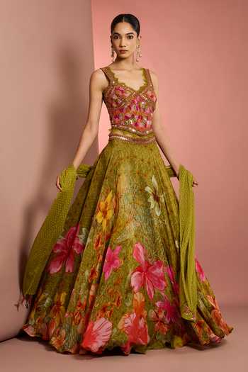 Neha Khullar Floral Pattern Lehenga Set 