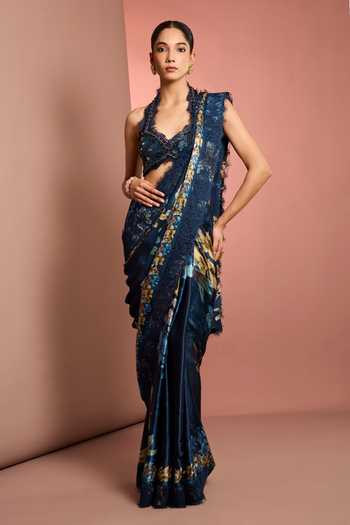 Neha Khullar Floral Pattern Saree With Blouse 