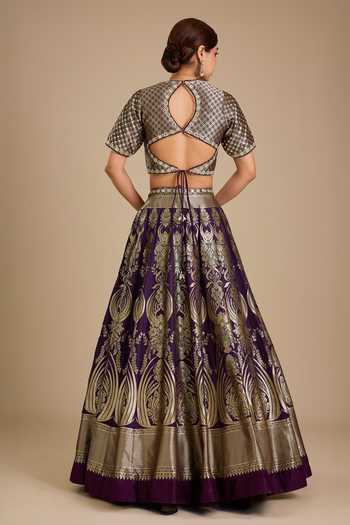 Neha Khullar Banarasi Silk Lehenga Set 