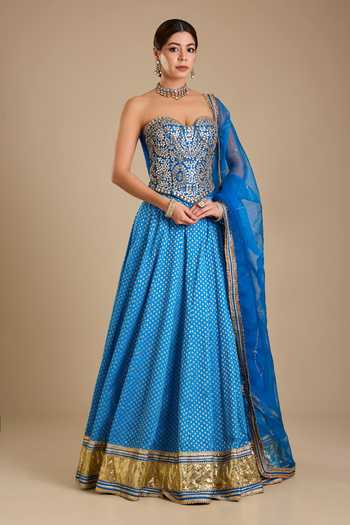 Neha Khullar Hand Embroidered Corset Lehenga Set 