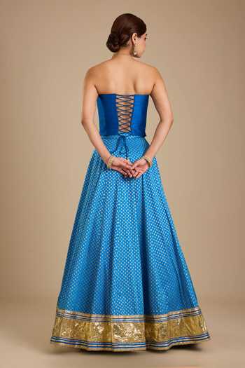 Neha Khullar Hand Embroidered Corset Lehenga Set 