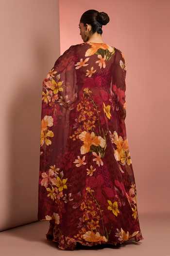 Neha Khullar Floral Pattern Jacket Sharara Set 