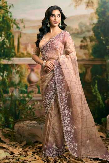 Samyukta Singhania Embroidered Banarsi Tissue Saree & Blouse Set 