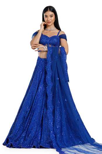 Mehar Tonal Hand Embroidered Lehenga Set 