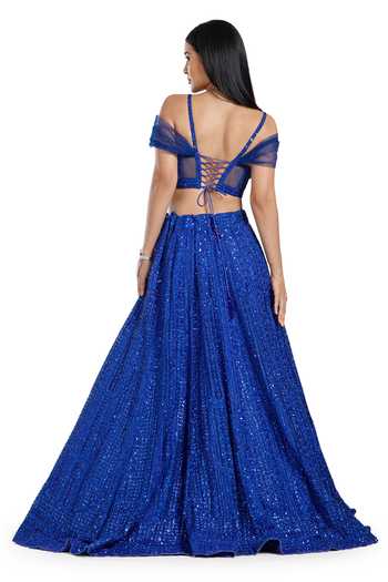 Mehar Tonal Hand Embroidered Lehenga Set 