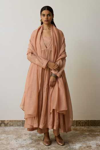 Rhua Niva Handloom Cotton Anarkali Set 