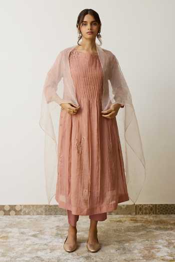 Rhua Nirvi Handloom Cotton Kurta Set 