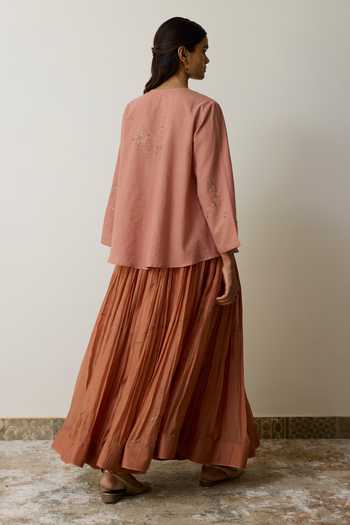 Rhua Kavi Hand Embroidered Top & Skirt Set 