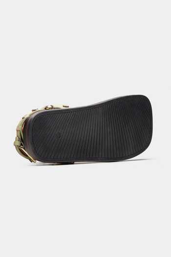 Shop_Oroh_Green Edinburgh Metallic Buckle Strapped Sandals_Online_at_Aza_Fashions