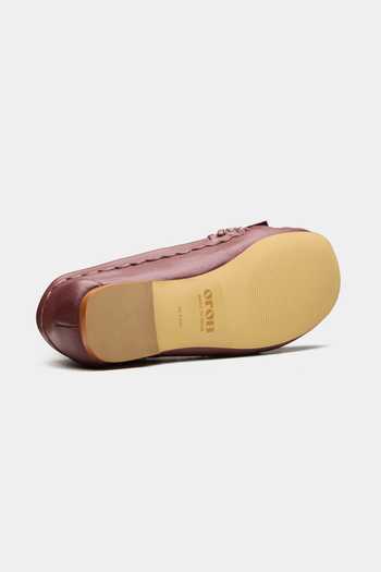 Buy_Oroh_Maroon Northampton Classic Moccasin Loafers _Online_at_Aza_Fashions