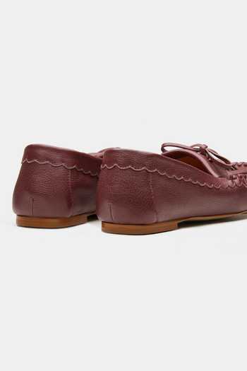 Shop_Oroh_Maroon Northampton Classic Moccasin Loafers _Online_at_Aza_Fashions