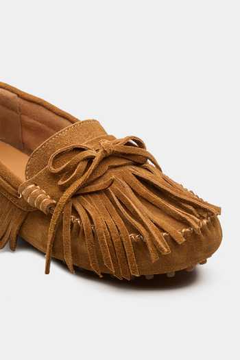 Oroh Brown Cyra Fringed Moccasin Loafers at Aza Fashions Oroh_Brown Cyra Fringed Moccasin Loafers _at_Aza_Fashions